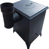 Colorful Cast Iron Wood Stove Pipe Set 3 Straight Pipes + 1 Elbow Pipe - TheCastingFire