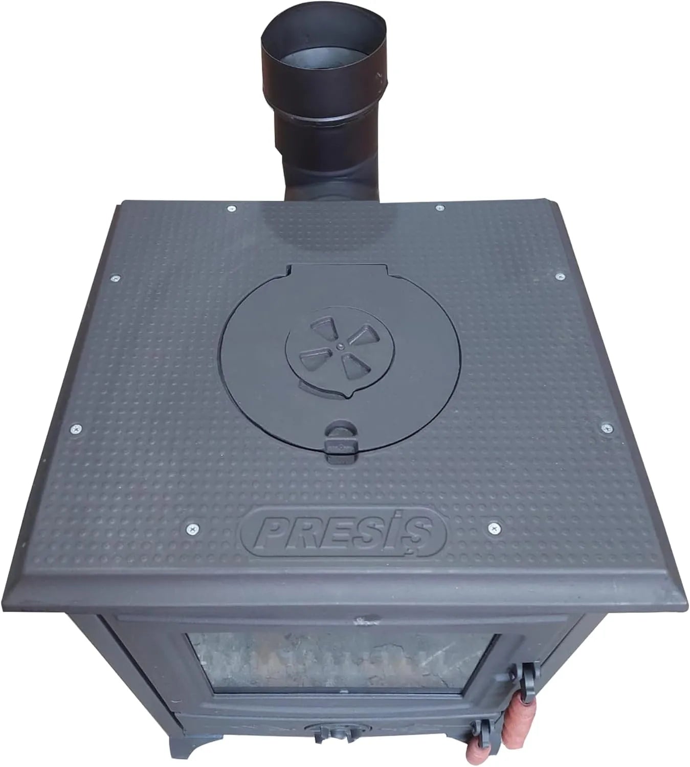 Colorful Cast Iron Wood Stove Pipe Set 3 Straight Pipes + 1 Elbow Pipe - TheCastingFire