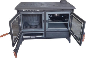 Colorful Cast Iron Wood Stove Pipe Set 3 Straight Pipes + 1 Elbow Pipe - TheCastingFire