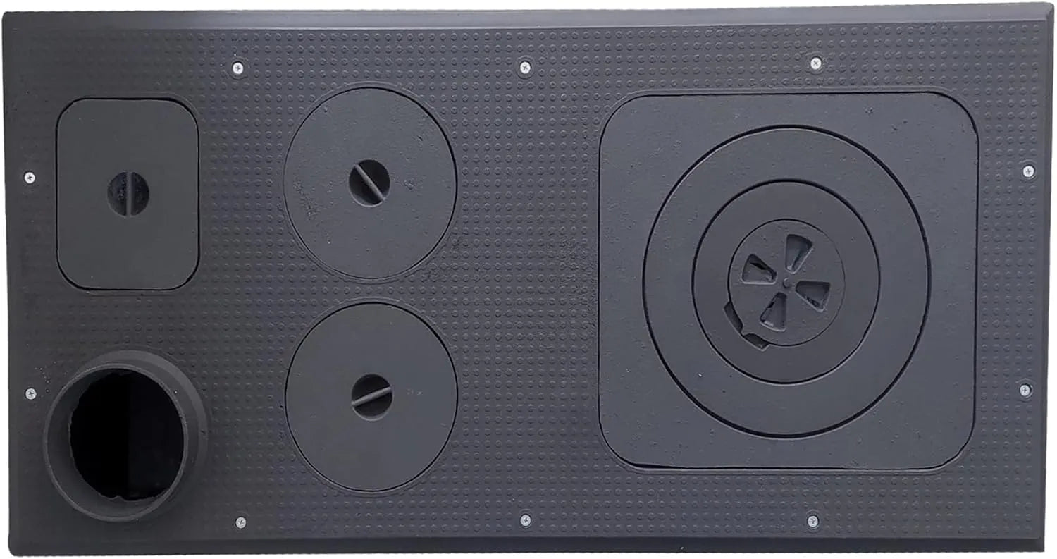 Colorful Cast Iron Wood Stove Pipe Set 3 Straight Pipes + 1 Elbow Pipe - TheCastingFire