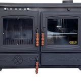 Colorful Cast Iron Wood Stove Pipe Set 3 Straight Pipes + 1 Elbow Pipe - TheCastingFire