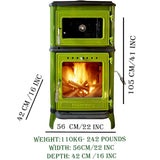 Colorful Cast Iron Wood Stove Pipe Set 3 Straight Pipes + 1 Elbow Pipe - TheCastingFire