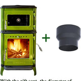 Colorful Cast Iron Wood Stove Pipe Set 3 Straight Pipes + 1 Elbow Pipe - TheCastingFire