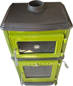 Colorful Cast Iron Wood Stove Pipe Set 3 Straight Pipes + 1 Elbow Pipe - TheCastingFire