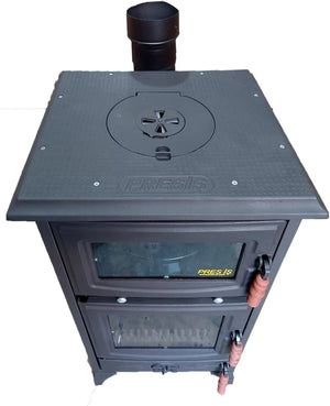 Colorful Cast Iron Wood Stove Pipe Set 3 Straight Pipes + 1 Elbow Pipe - TheCastingFire