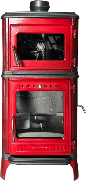 Colorful Cast Iron Wood Stove Pipe Set 3 Straight Pipes + 1 Elbow Pipe - TheCastingFire