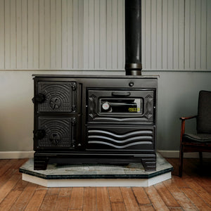 Durable Cast Baking Oven Cooker Oven by Burning Wood Black - CastingFire