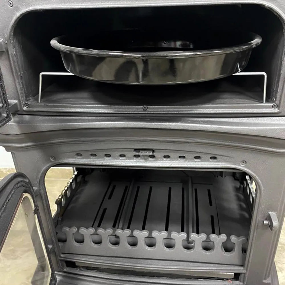 Glass Cast Iron Stove with Side Cover - CastingFire