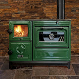Green Cast Iron Wood Stove Pipe Set - 3 Straight Pipes + 1 Elbow Pipe - TheCastingFire
