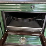 Green Cast Iron Wood Stove Pipe Set - 3 Straight Pipes + 1 Elbow Pipe - TheCastingFire