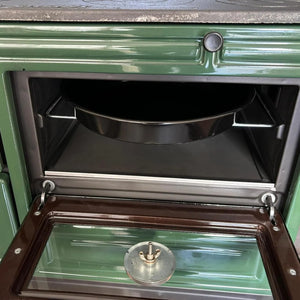 Green Cast Iron Wood Stove Pipe Set - 3 Straight Pipes + 1 Elbow Pipe - TheCastingFire