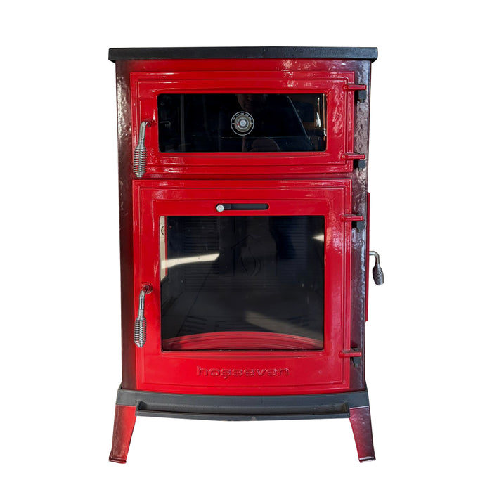 Red Cast Iron Stove