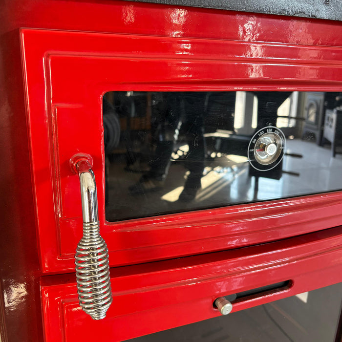 Red Cast Iron Stove