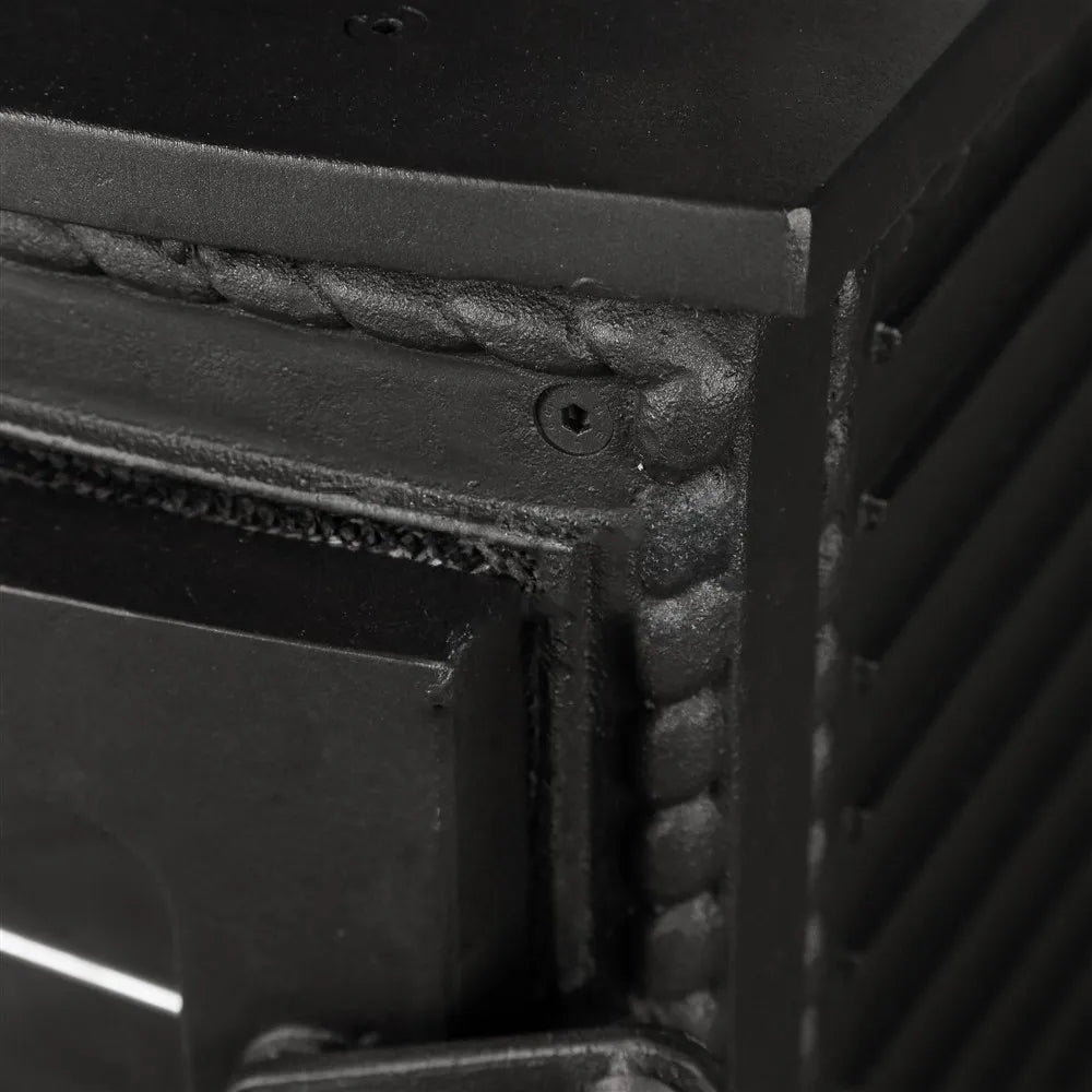 Lux Retro Black Cast Iron Stove - CastingFire