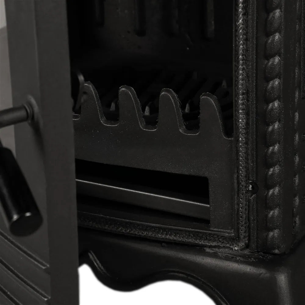 Lux Retro Black Cast Iron Stove - CastingFire