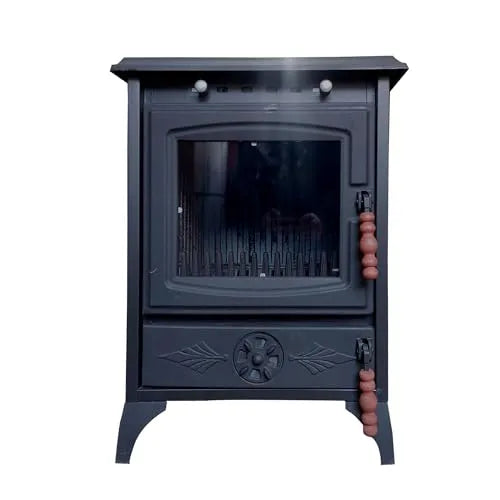 Matte Black Small Cast Iron Stove - Casting Fire