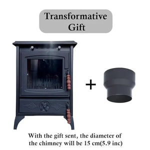 Matte Black Small Cast Iron Stove - Casting Fire