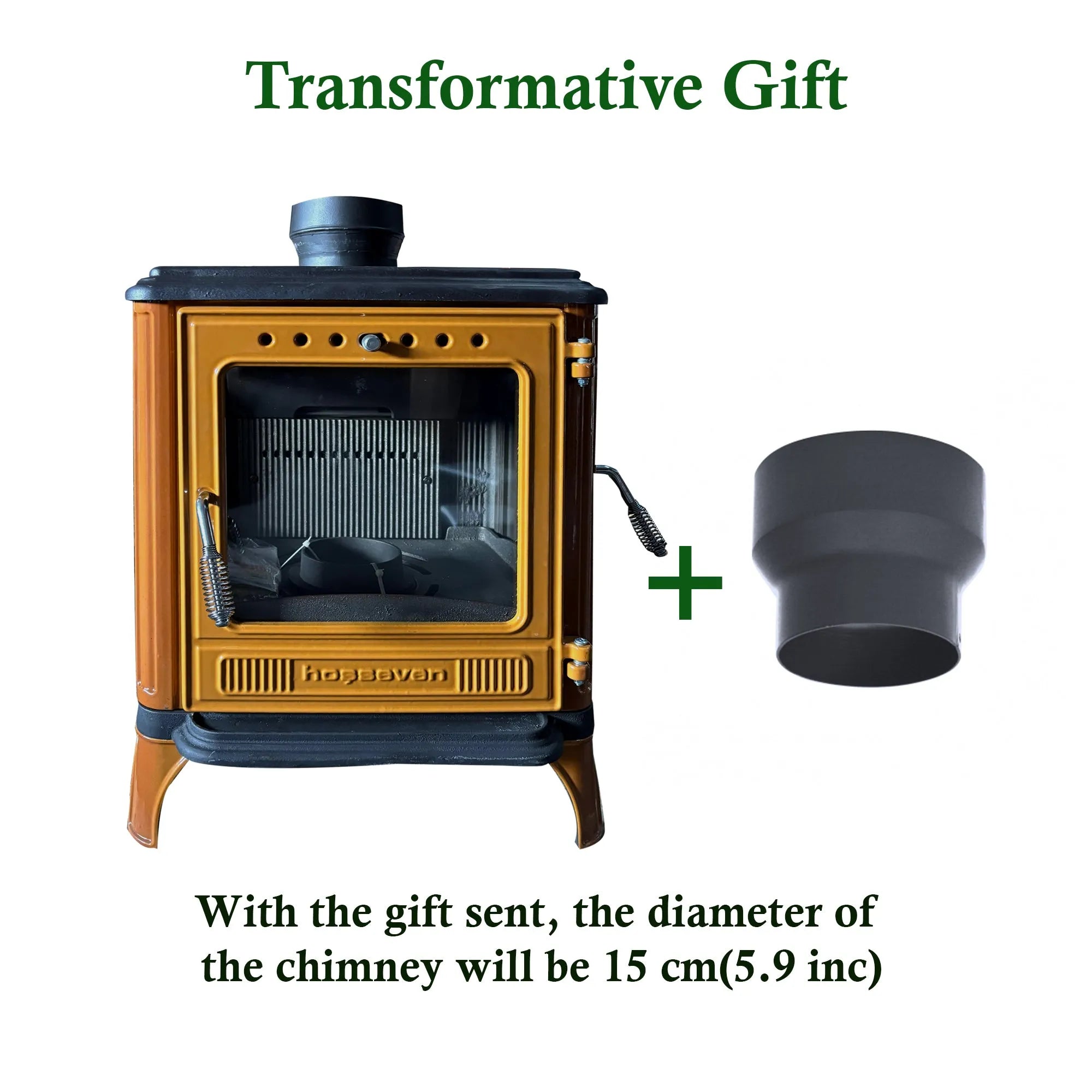 Mini Iron Cast Stove Yellow - TheCastingFire