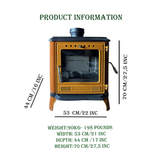 Mini Iron Cast Stove Yellow - TheCastingFire