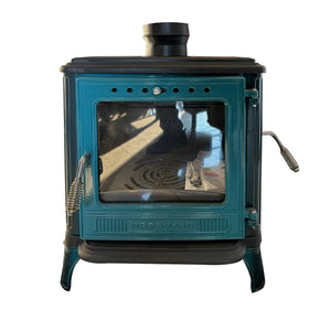 Mini Iron Cast Stove Blue - TheCastingFire