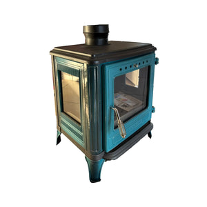 Mini Iron Cast Stove Blue - TheCastingFire