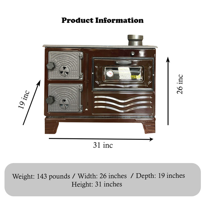 Durable Cast Baking Oven Cooker Oven by Burning Wood