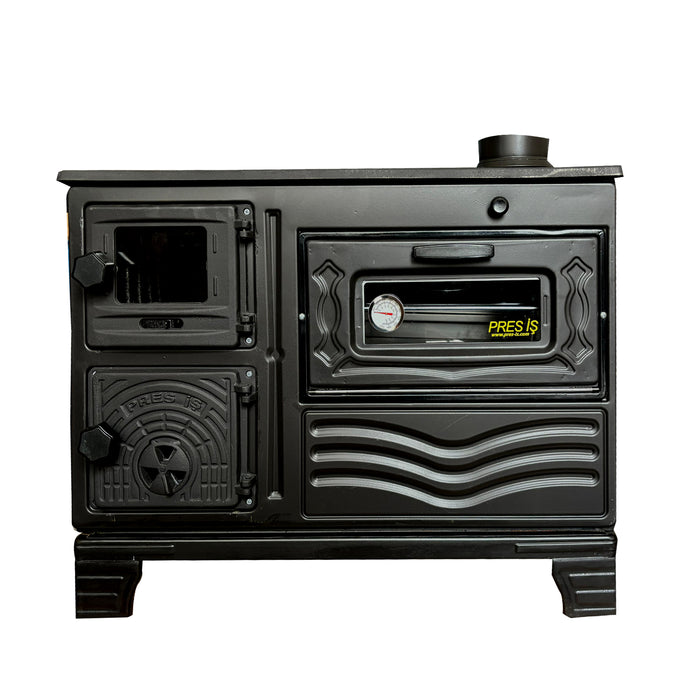 Cast Iron Wood Cook Stove with Oven Black