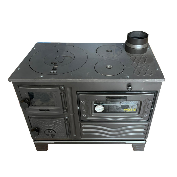 Cast Iron Wood Cook Stove with Oven Black