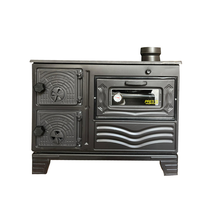 Durable Cast Baking Oven Cooker Oven by Burning Wood Black