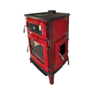 Red Cast Iron Stove - TheCastingFire