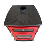 Red Cast Iron Stove - TheCastingFire