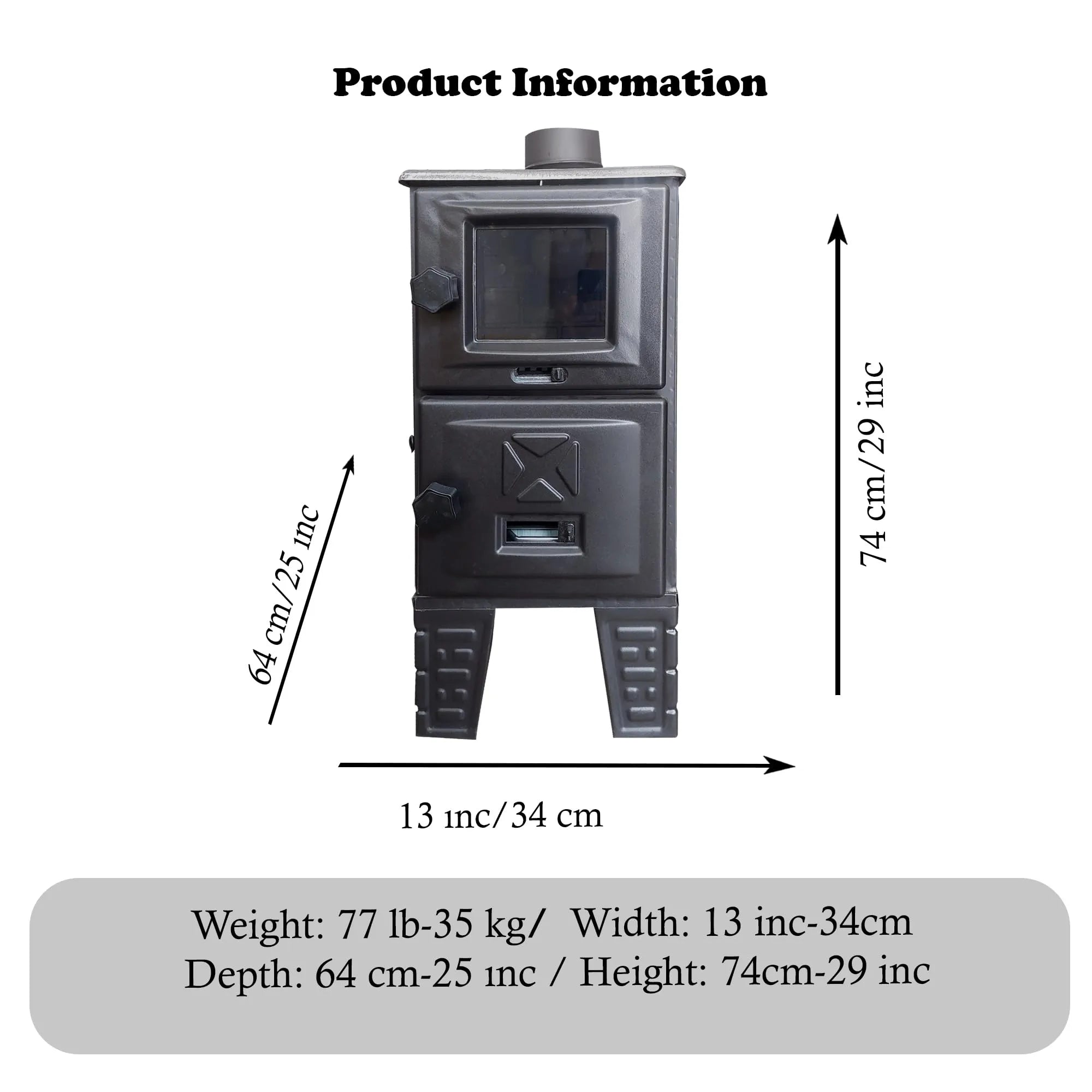 Small Cast Iron Stove for Outdoor Camping - Casting Fire