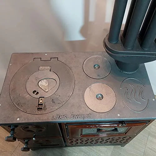 Tiny House Stove Cabin Stove (Brown Cast Iron Stove) - Casting Fire