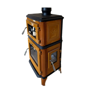 Vertical Cast Iron Stove Yellow - TheCastingFire