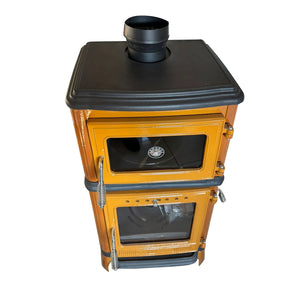 Vertical Cast Iron Stove Yellow - TheCastingFire