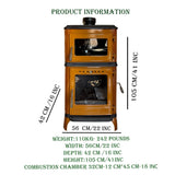 Vertical Cast Iron Stove Yellow - TheCastingFire