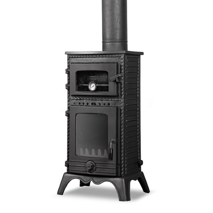 Black Cast Iron Lux Retro Stove